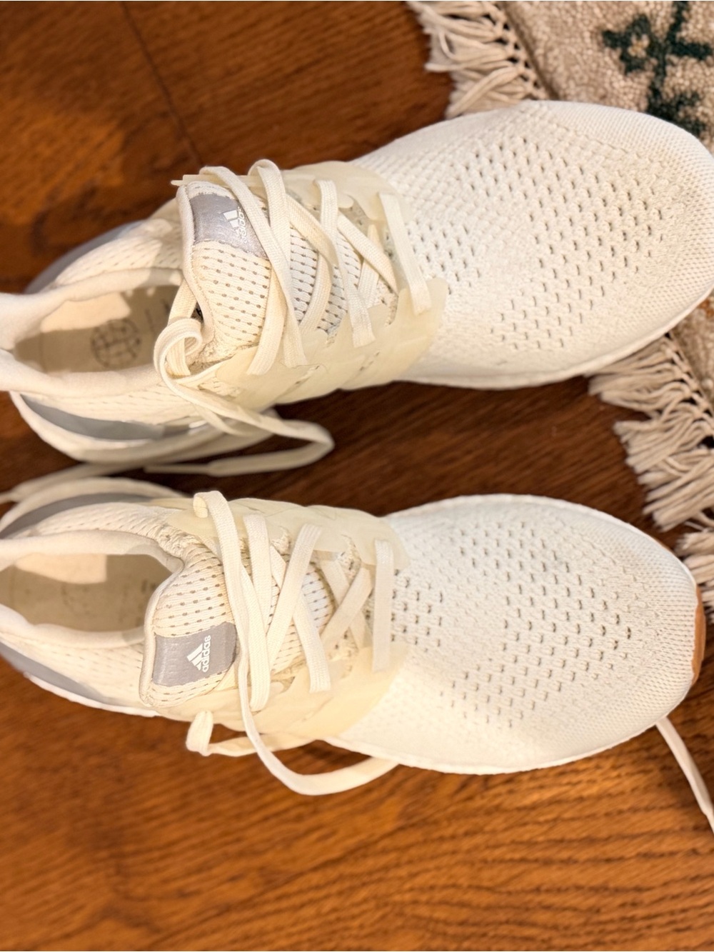 adidas Knit Running Sneakers - Off-White/Cream ultra boost